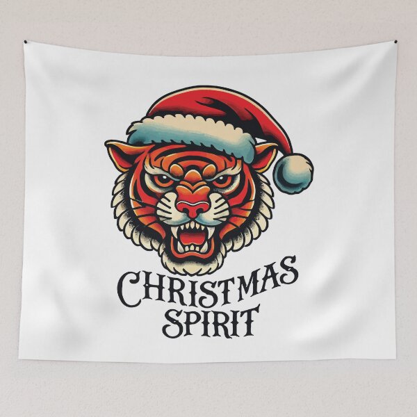 Item preview, Christmas Spirit Streetwear Aesthetic Tiger designed and sold by LuminOrb.
