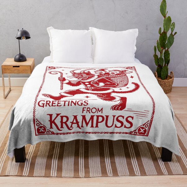 Aperçu de l'œuvre Salutations de Krampus drôle de folklore des chats Krampus créée et vendue par LuminOrb.