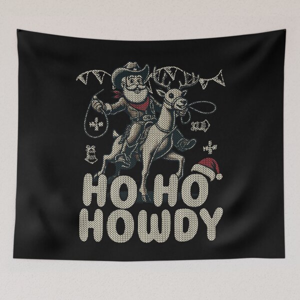 Item preview, Christmas Cowboy Humor Ho Ho Howdy designed and sold by LuminOrb.