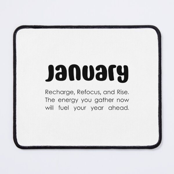 Item preview, January – Recharge, Refocus, and Rise – A New Beginning for the Year Ahead, Unique designed and sold by villacreativa.