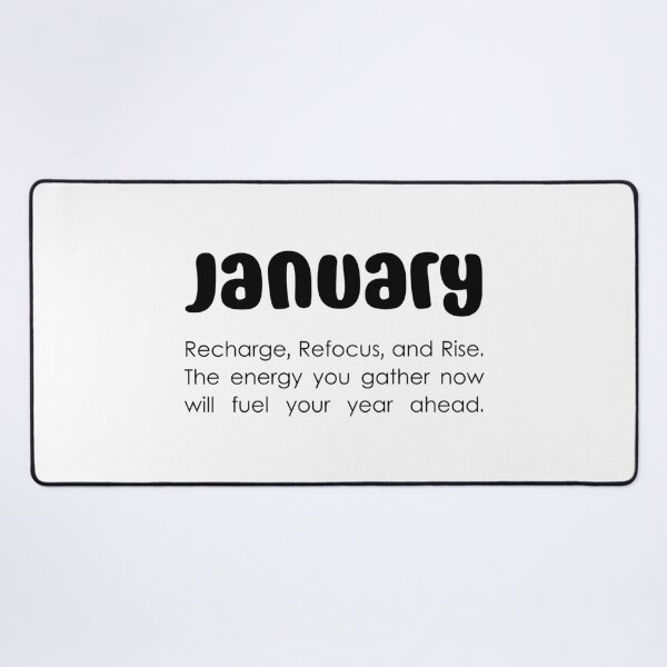 Item preview, January – Recharge, Refocus, and Rise – A New Beginning for the Year Ahead, Unique designed and sold by villacreativa.