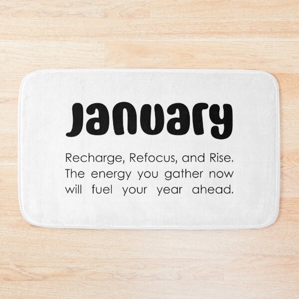Item preview, January – Recharge, Refocus, and Rise – A New Beginning for the Year Ahead, Unique designed and sold by villacreativa.