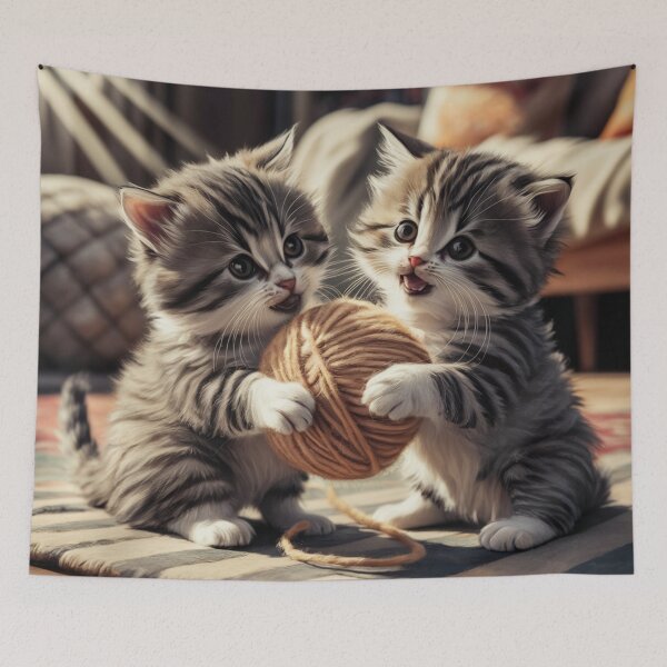 Item preview, Kittens and a ball of thread,3D. designed and sold by elegantpaterns.