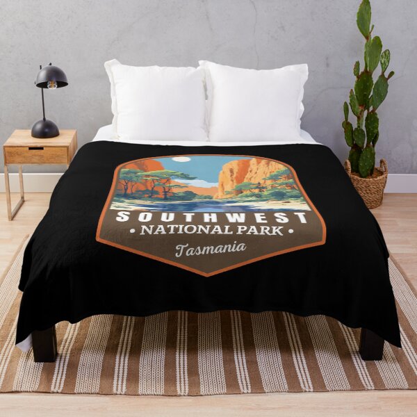 Item preview, Southwest National Park in Tasmania Australia Retro Travel Art Emblem designed and sold by MaateoDesign.