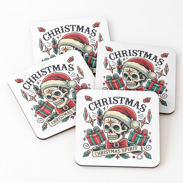 Item preview, Tattoo Streetwear Aesthetic Christmas Spirit Skull designed and sold by LuminOrb.