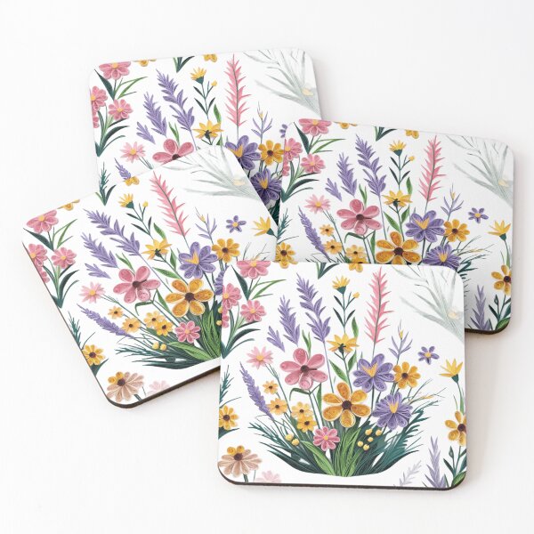 Artikelvorschau, Quilled Wildflower Aufkleber | Lebendige Blumenkunst mit transparentem Hintergrund" entworfen und verkauft von Kawaii Planet Studio.