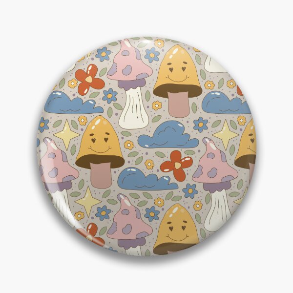 Item preview, Happy Retro Mushrooms designed and sold by FadedFlorals.