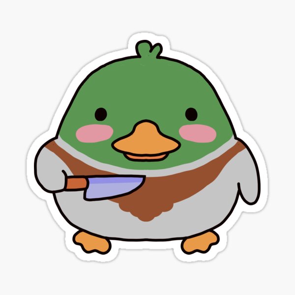 Aperçu de l'œuvre Canard colvert avec couteau créée et vendue par DrawNeres.