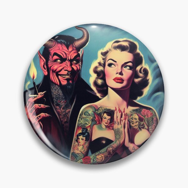 Item preview, Retrp Devilish Woman designed and sold by PulpVintage.