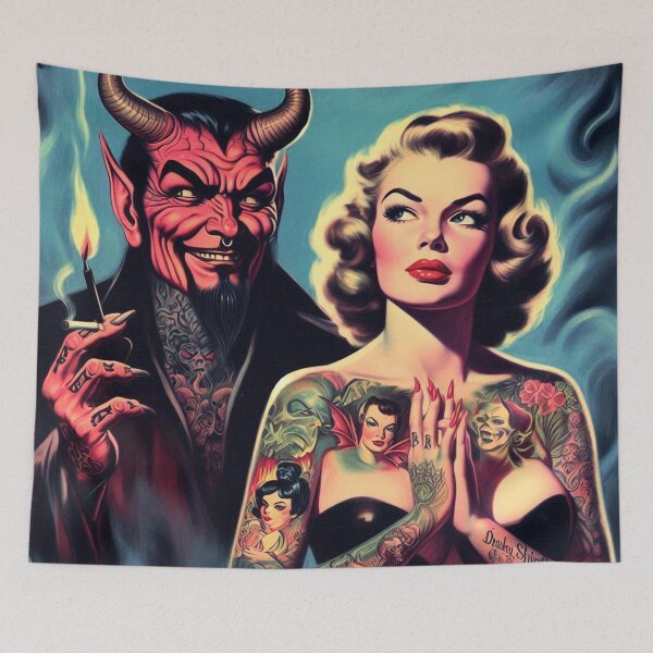 Item preview, Retrp Devilish Woman designed and sold by PulpVintage.