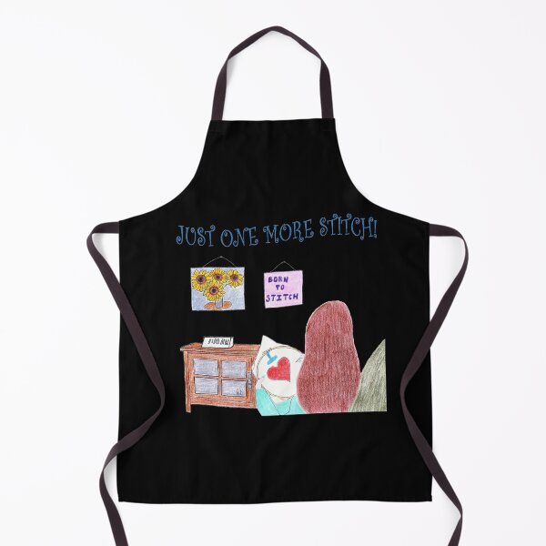 Item preview, Just One More Stitch! (Black background) designed and sold by DeeDeee1970.