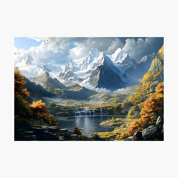 Item preview, Beautiful Mountain Landscape View designed and sold by CoolMantras.