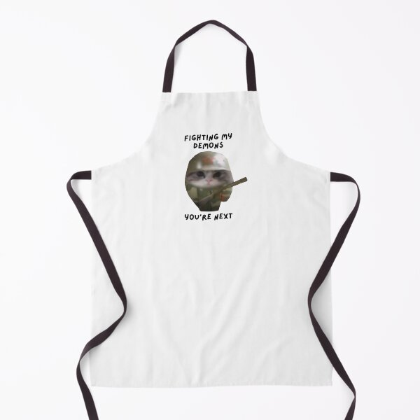 Item preview, cat army soldier fighting my demons you're next, funny meme designed and sold by nuttybear.