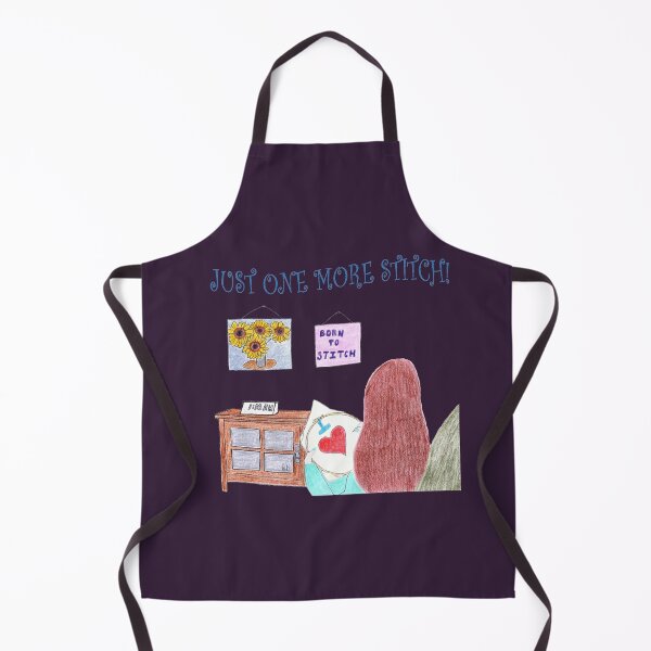 Item preview, Just One More Stitch! (Purple background) designed and sold by DeeDeee1970.