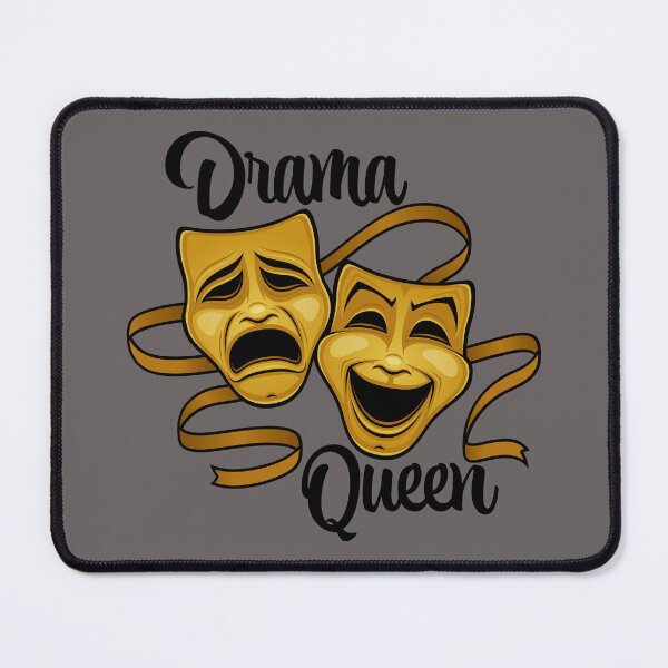 Item preview, Gold Comedy And Tragedy Theater Masks Drama Queen designed and sold by fizzgig.