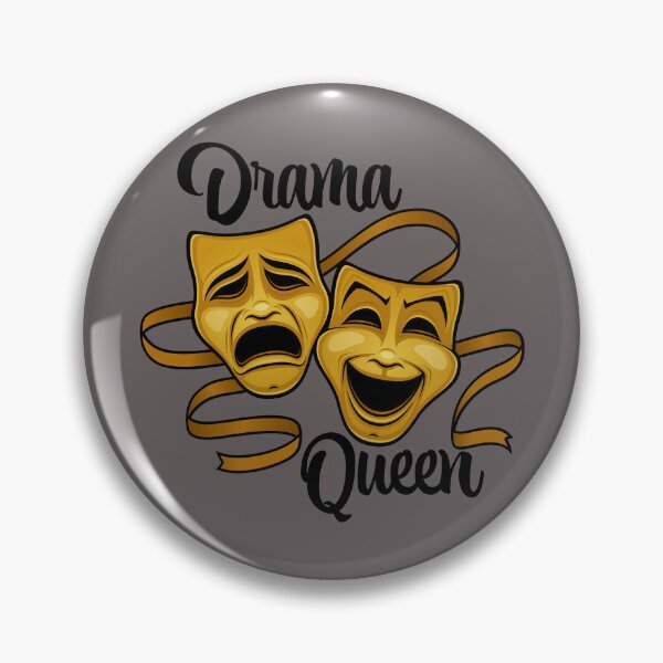 Item preview, Gold Comedy And Tragedy Theater Masks Drama Queen designed and sold by fizzgig.