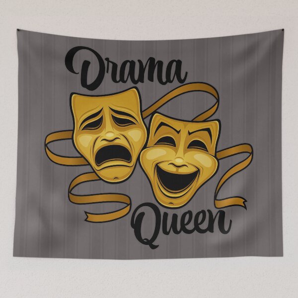 Item preview, Gold Comedy And Tragedy Theater Masks Drama Queen designed and sold by fizzgig.