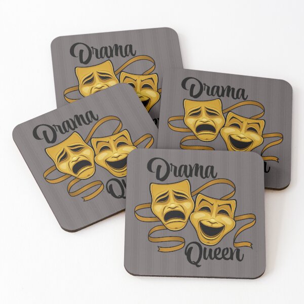 Item preview, Gold Comedy And Tragedy Theater Masks Drama Queen designed and sold by fizzgig.