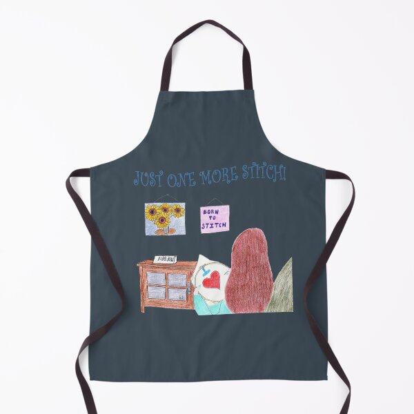 Item preview, Just One More Stitch! (Dark Gray background) designed and sold by DeeDeee1970.