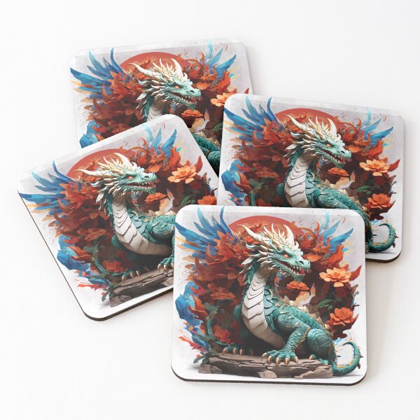 Item preview, "Jade Dragon of the Aztec Mystical Realm" "Dragón de Jade del Reino Místico Azteca" designed and sold by SpectrumEssence.