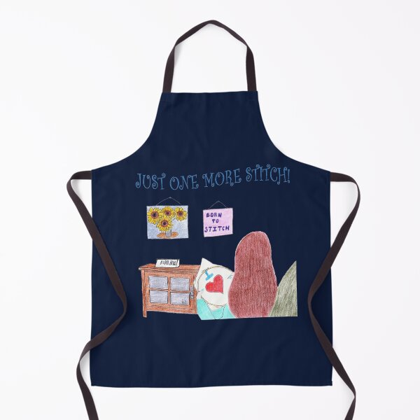 Item preview, Just One More Stitch! (Navy Blue background) designed and sold by DeeDeee1970.