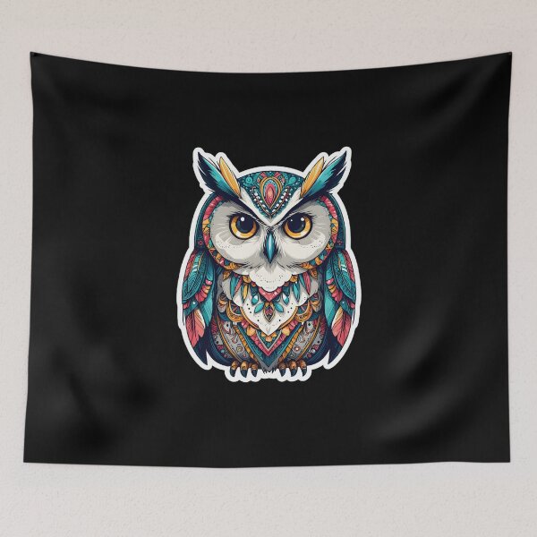 Item preview, Owl Adorned With Bohemian Patterns designed and sold by Lithuane.
