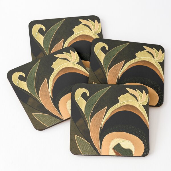 Item preview, Abstract textile graphics with organic shapes and earth tones" designed and sold by Monschein.