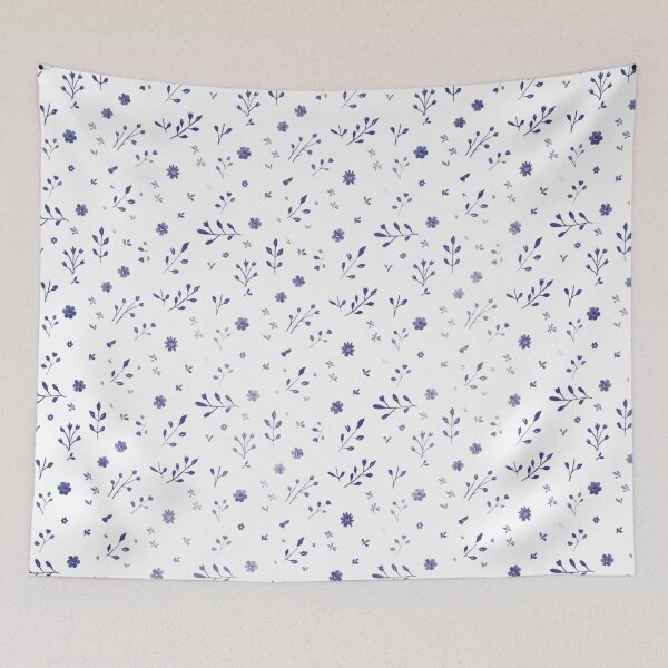Item preview, Whispy Navy Blue Floral Pattern designed and sold by Our Bible Journey.