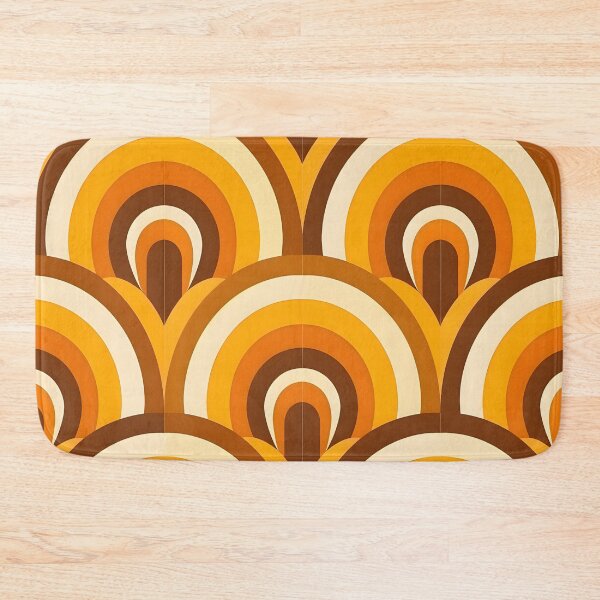 Item preview, Abstract Brown Orange Yellow Symmetric Retro 70s Pattern designed and sold by CoolMantras.