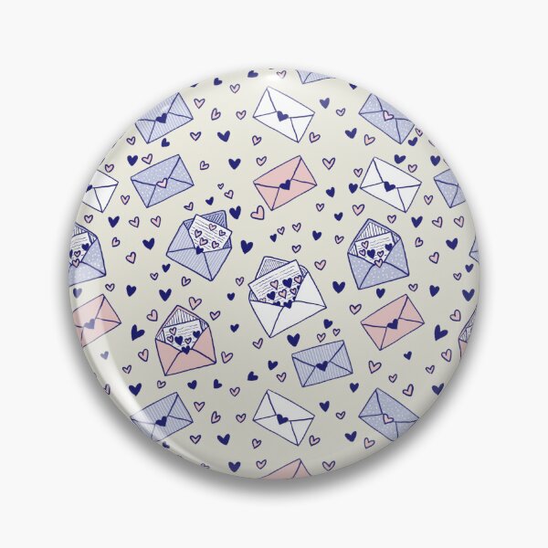 Item preview, Hearts, written letters and envelopes pattern designed and sold by SpiritedArtwork.