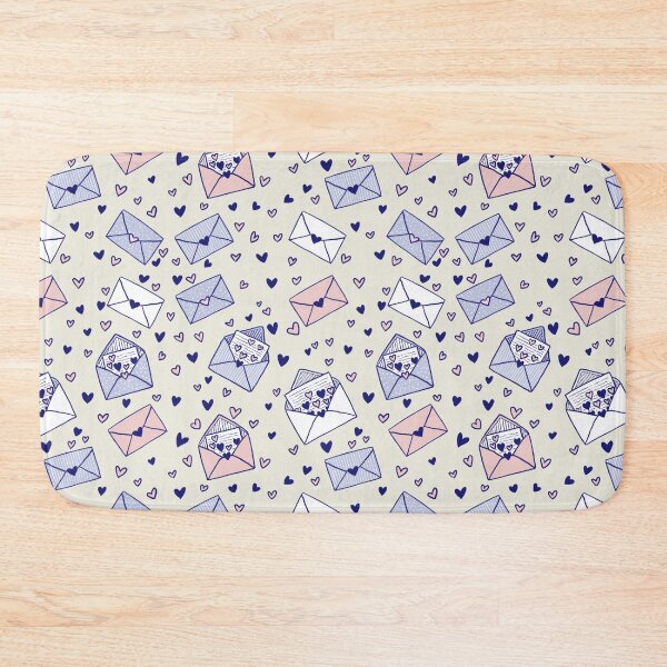 Item preview, Hearts, written letters and envelopes pattern designed and sold by SpiritedArtwork.