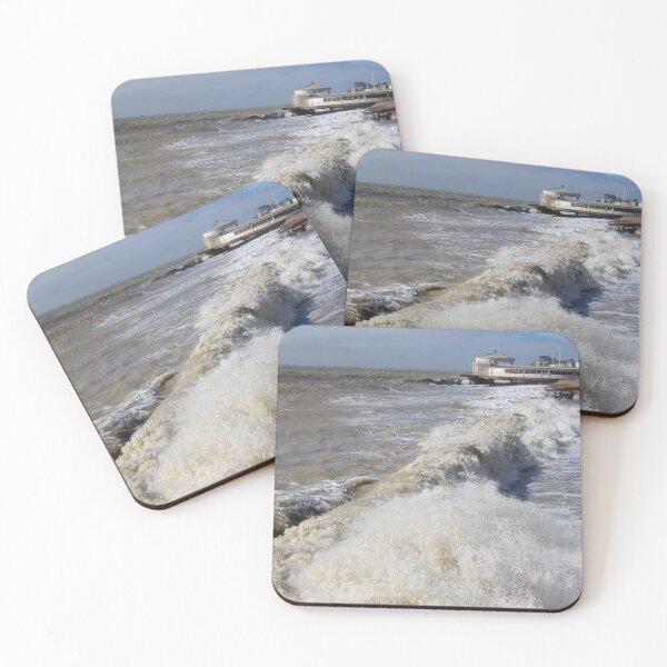 Item preview, Waves crashing below the pier designed and sold by pinkal.