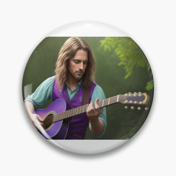 Item preview, Man Playing Guitar In The Woods designed and sold by highplacidity.