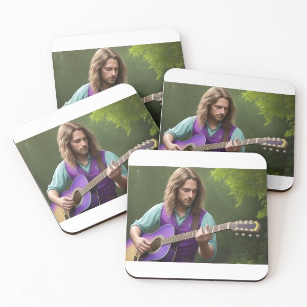 Item preview, Man Playing Guitar In The Woods designed and sold by highplacidity.