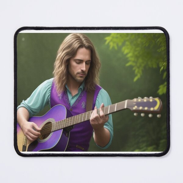 Item preview, Man Playing Guitar In The Woods designed and sold by highplacidity.