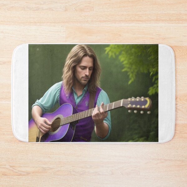 Item preview, Man Playing Guitar In The Woods designed and sold by highplacidity.