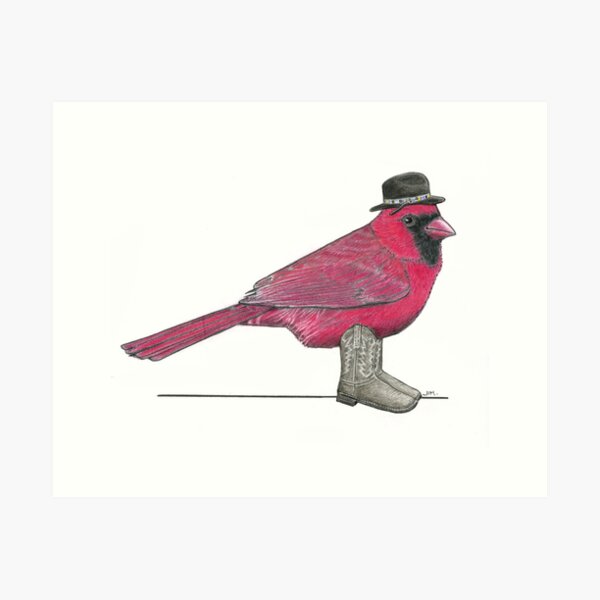 Item preview, Cardinal in Cowboy Boots designed and sold by JimsBirds.