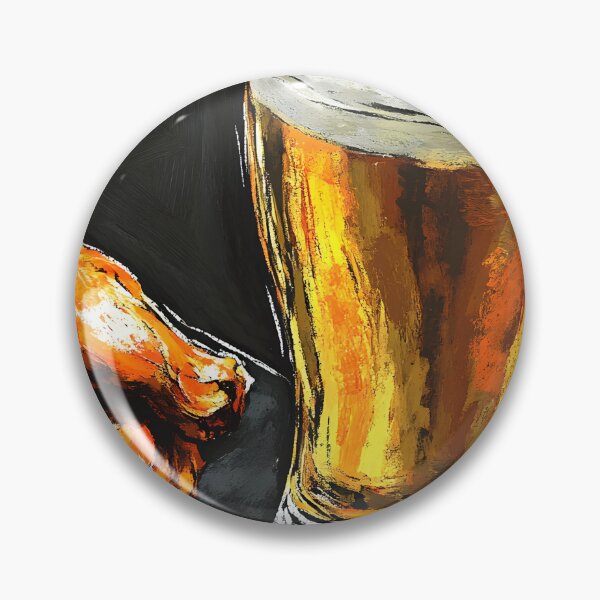 Item preview, Frothy Mug of Beer with Crispy Chicken Wings and Lime Slices Beer Snacks Delight designed and sold by OlfactoART Studio.