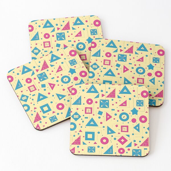 Item preview, Abstract Pink Blue Geometric Pattern designed and sold by CoolMantras.