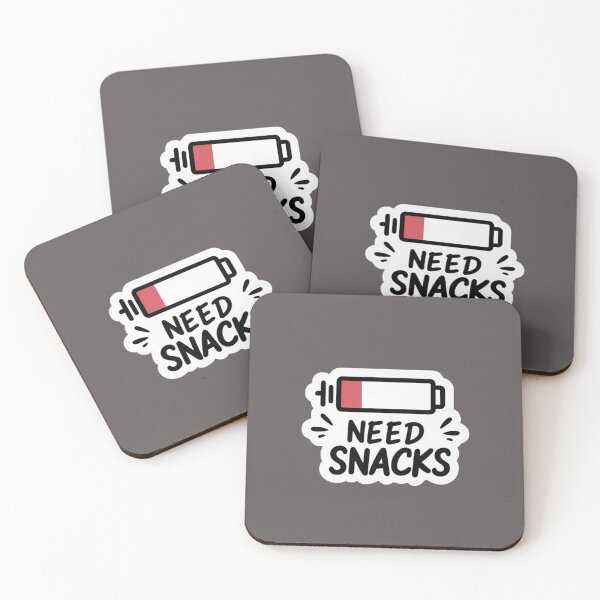 Item preview, Low Battery Need Snacks Funny Sticker – Perfect for Food Lovers designed and sold by Kawaii Planet Studio.