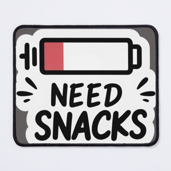 Item preview, Low Battery Need Snacks Funny Sticker – Perfect for Food Lovers designed and sold by Kawaii Planet Studio.