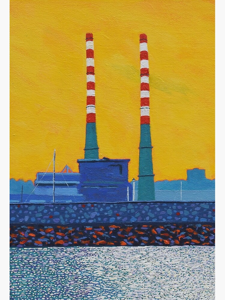 Thumbnail 3 of 3, Art Print, The Poolbeg Chimneys (Dublin, Ireland) designed and sold by eolai.