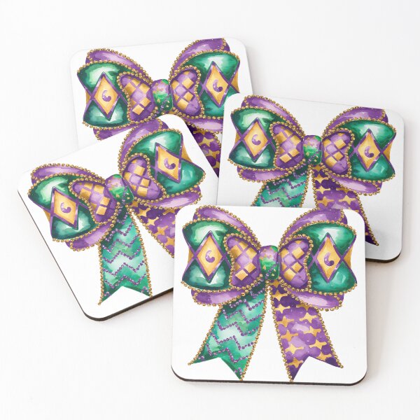 Item preview, Mardi Gras Bow, Fleur De Lis, Retro Mardi Gras designed and sold by FunnyShop4you.