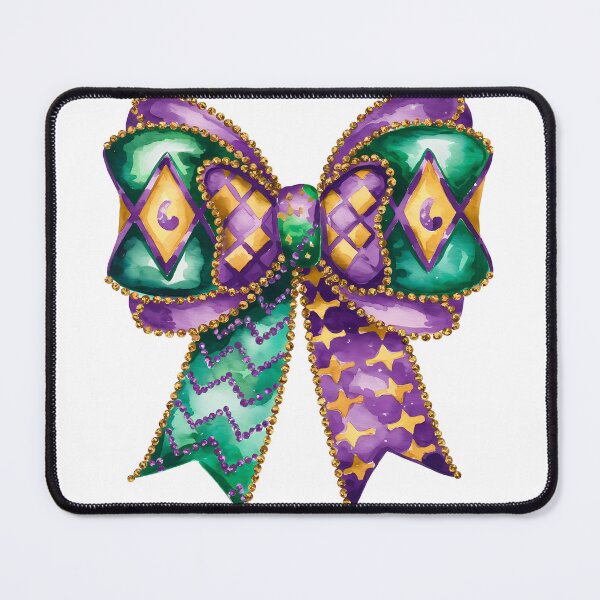 Item preview, Mardi Gras Bow, Fleur De Lis, Retro Mardi Gras designed and sold by FunnyShop4you.