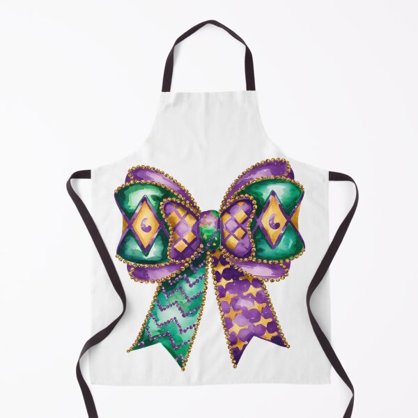 Item preview, Mardi Gras Bow, Fleur De Lis, Retro Mardi Gras designed and sold by FunnyShop4you.