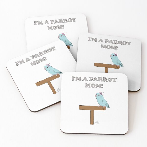 Item preview, I'm a Parrot Mom! With a female blue parrotlet designed and sold by Laughing Parrot Studio.