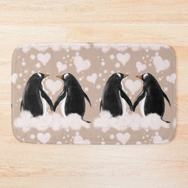 Item preview, Adorable Love Between Two Penguins – Cute Penguin Illustration for Couples designed and sold by Pandositive.