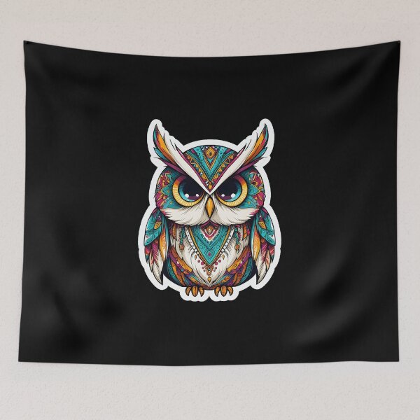 Item preview, Boho-Chic Bohemian Style Owl Cute Animal designed and sold by Lithuane.