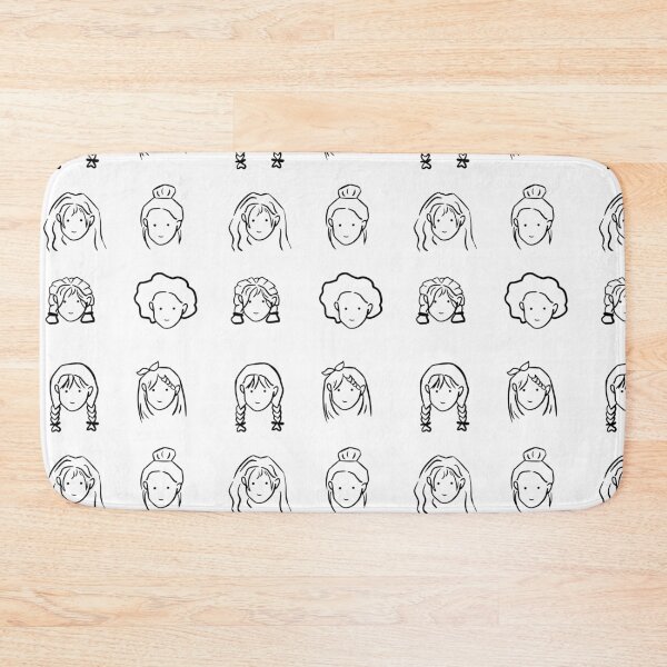 Item preview, Stylish Girl Hairstyles: Simple Line Art Doodles designed and sold by RM-Journey.