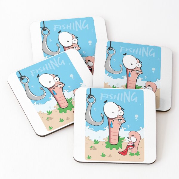 Item preview, Fishing Worms - A Comical Twist on Bait designed and sold by Caramel-Dog.